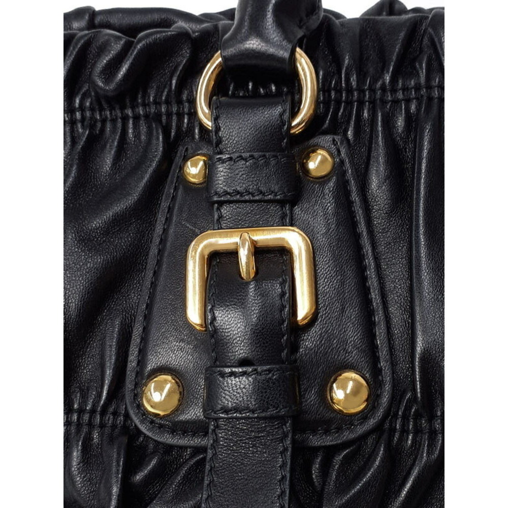 Prada Gaufre Satchel Shoulder Bag gathered handbag Tessuto - Picture 8 of 9